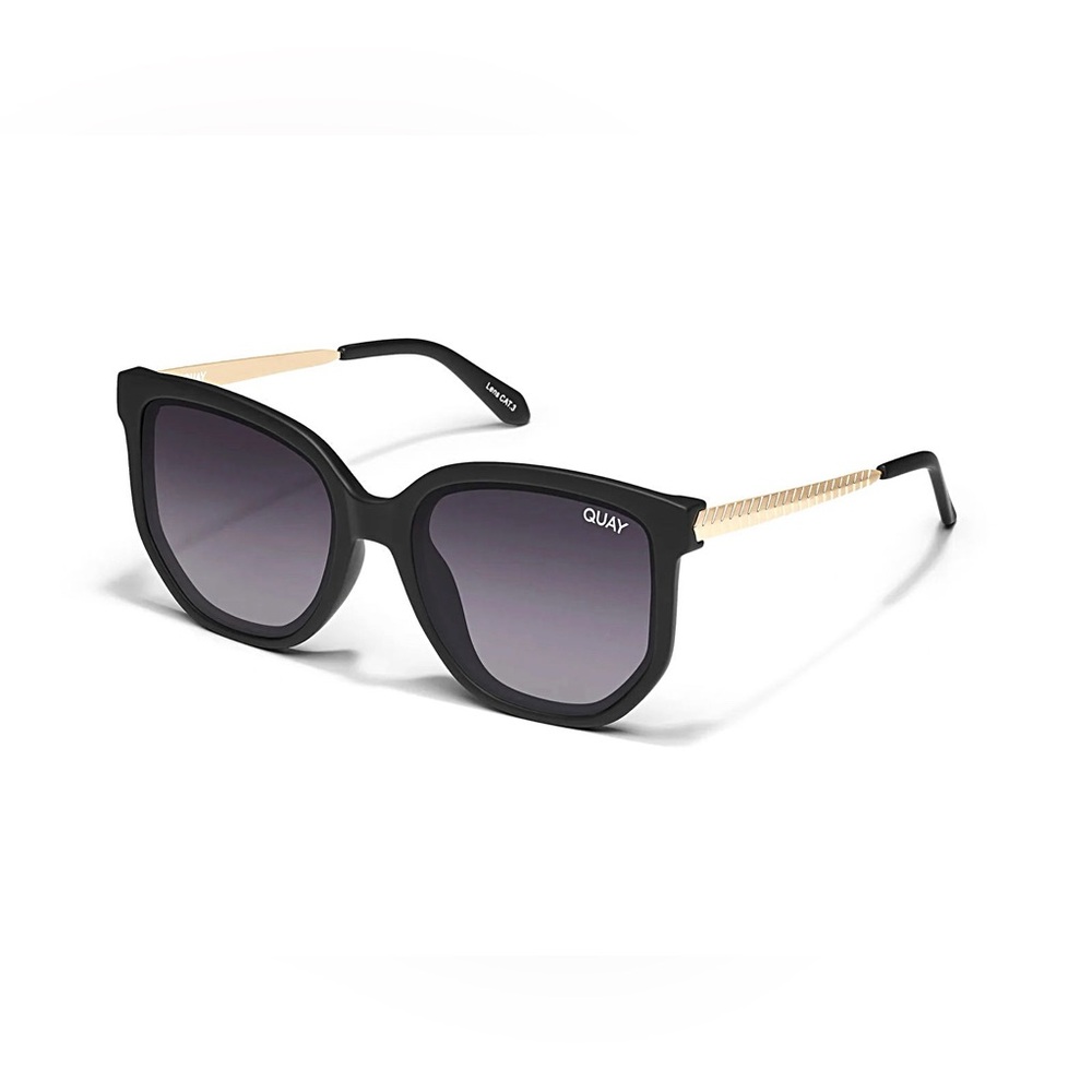Quay Black and Gold Sunglasses